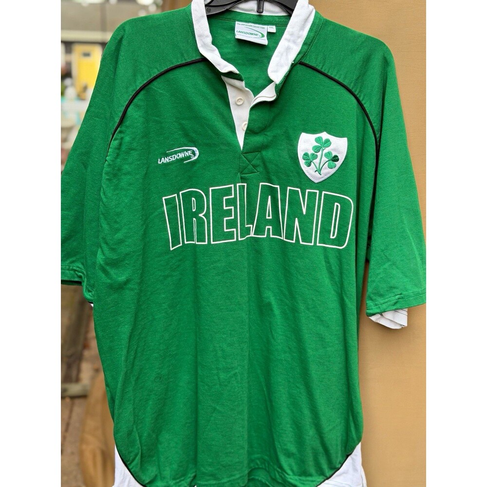 Lansdowne Ireland Rugby Jersey Mens XXL Green Shamrock Irish Rugby Shirt